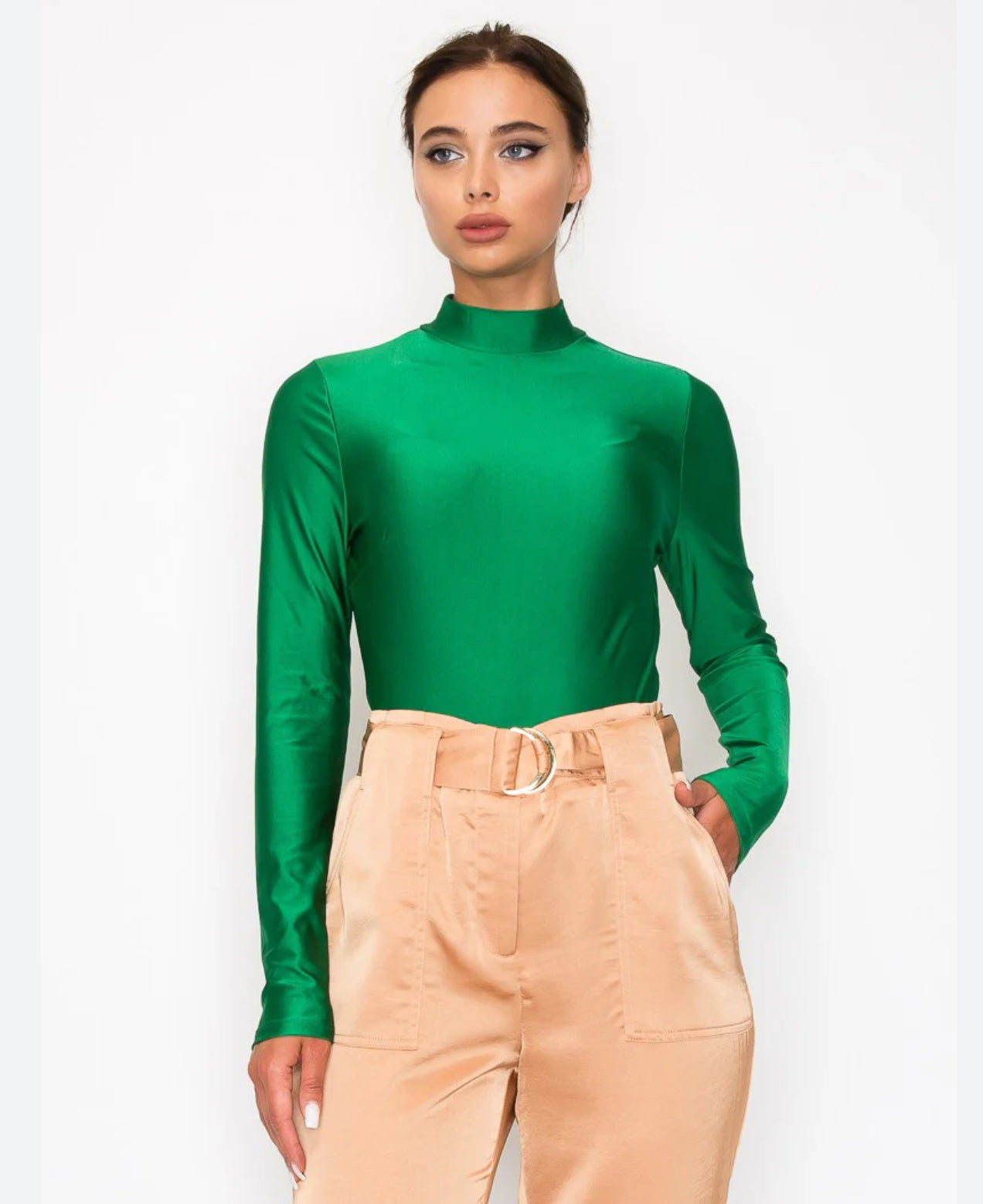 Mock neck bodysuit