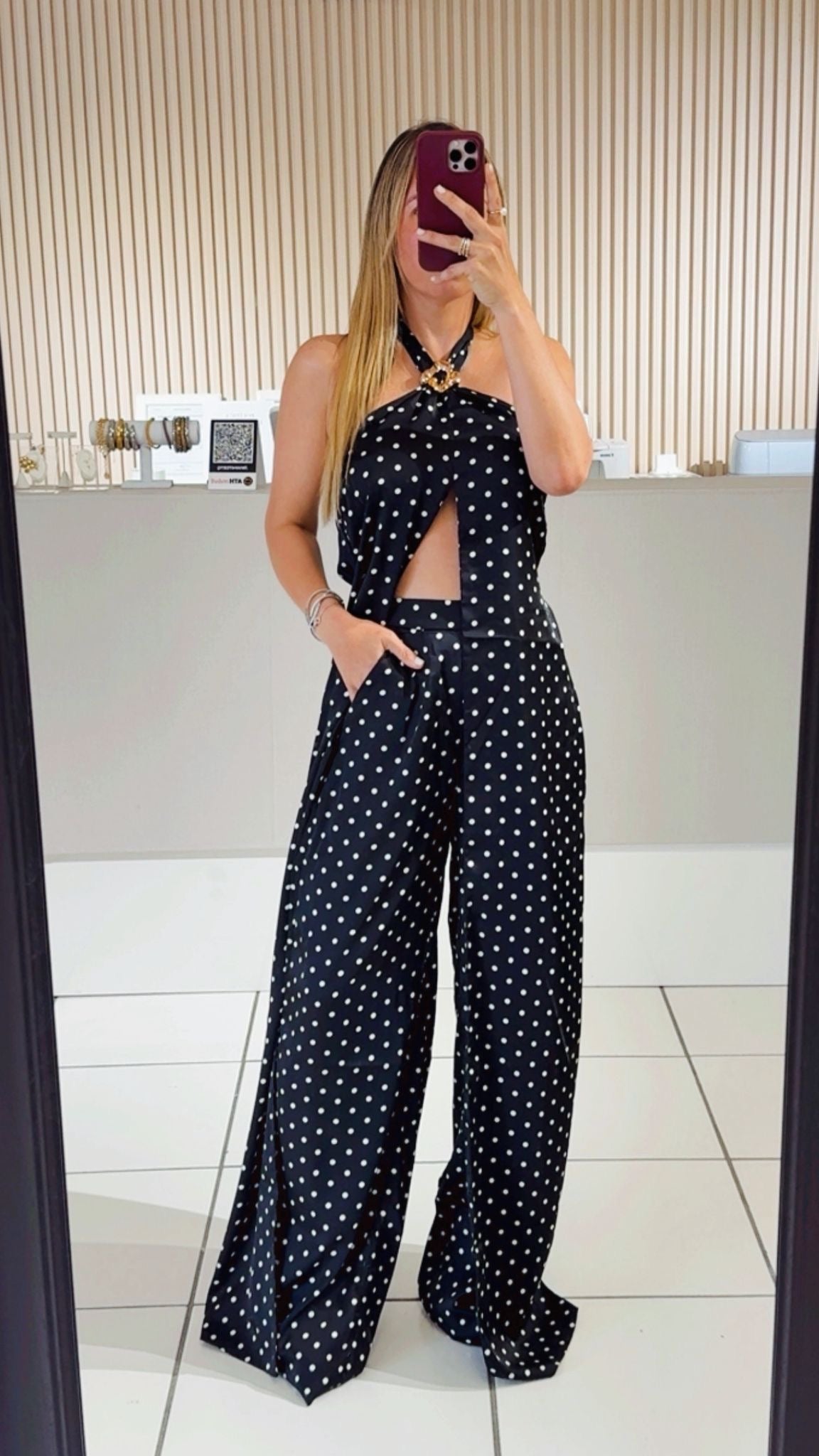 BLACK Silk Haltered Jumpsuit