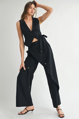 Black linen set