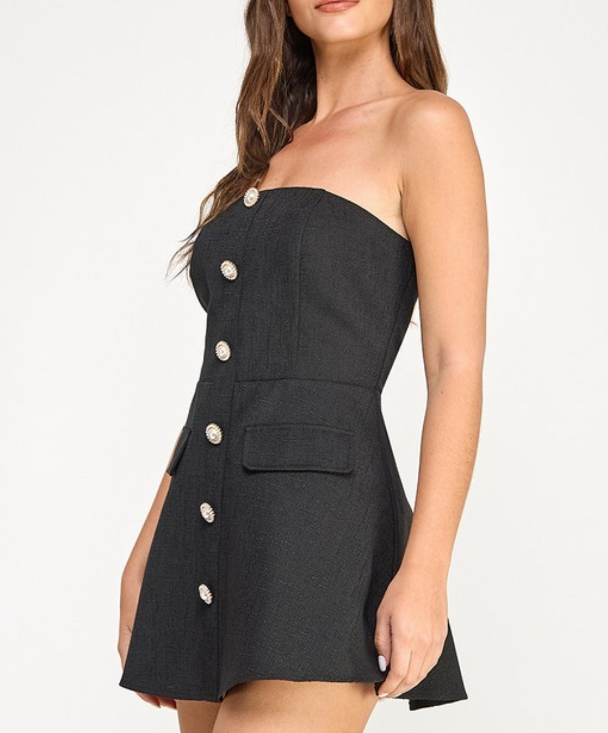 Pearls botton dress