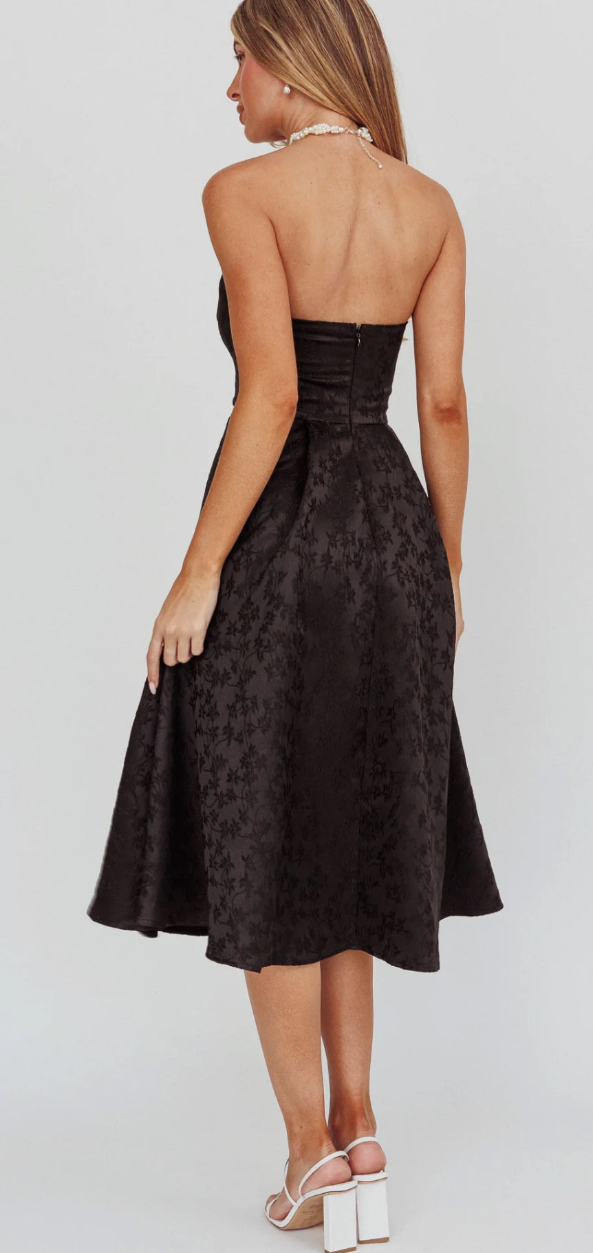 Black midi dress
