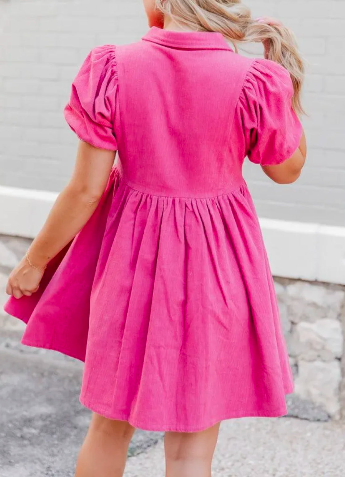 denim pink dress