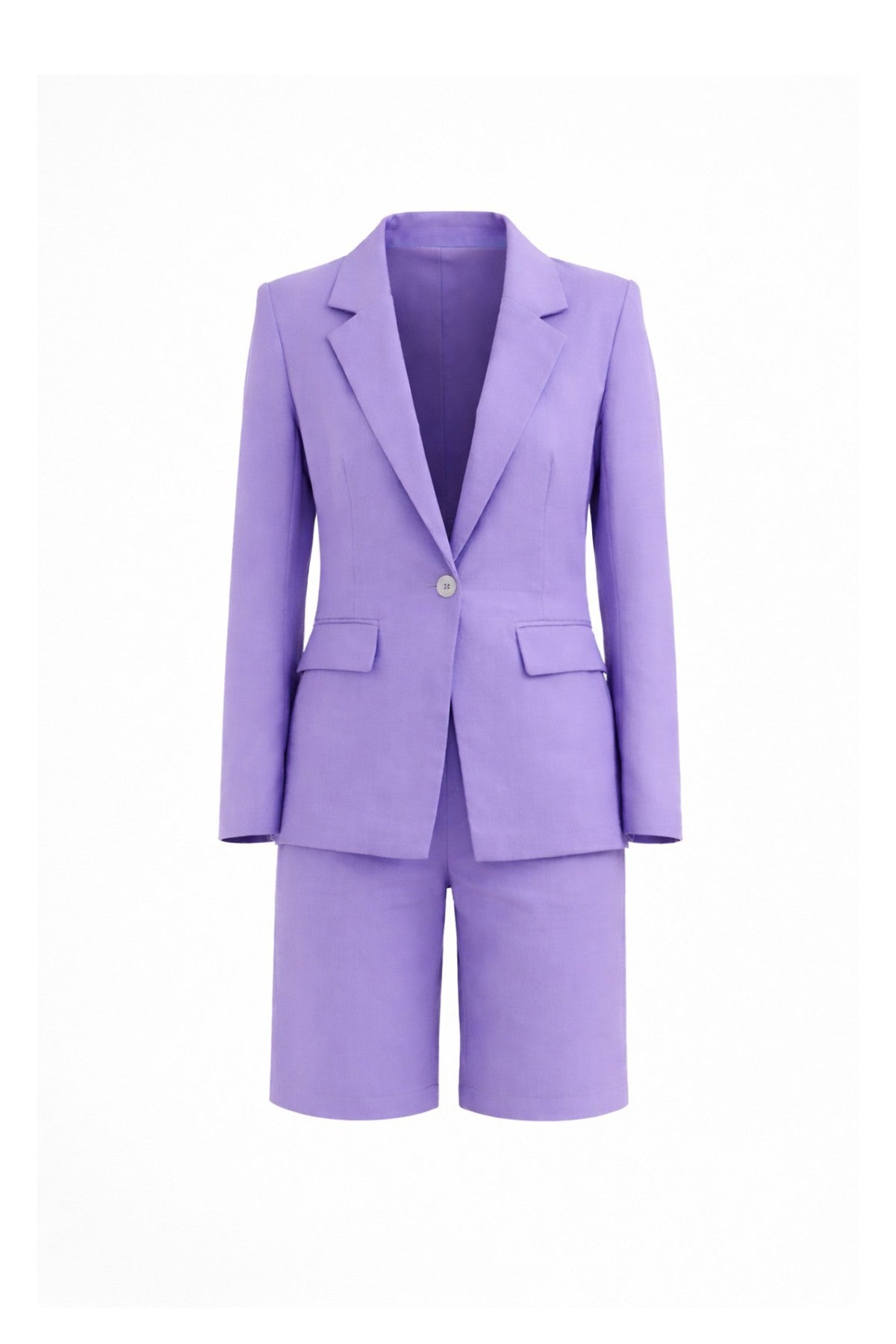 LAVENDER Woven Blazer And Shorts Set