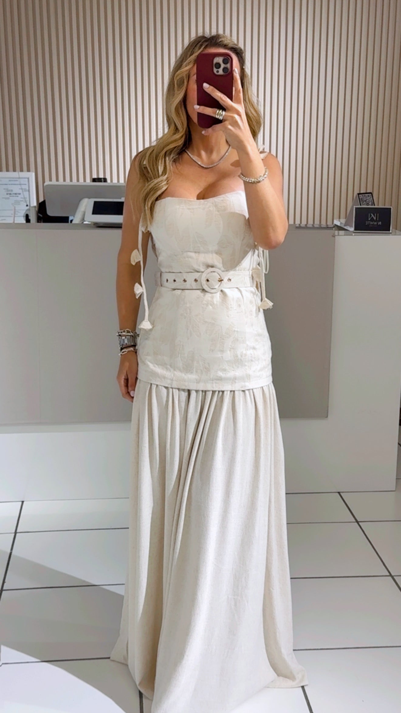Flower cream dress