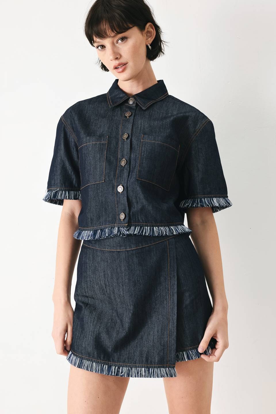 WOVEN DENIM SET