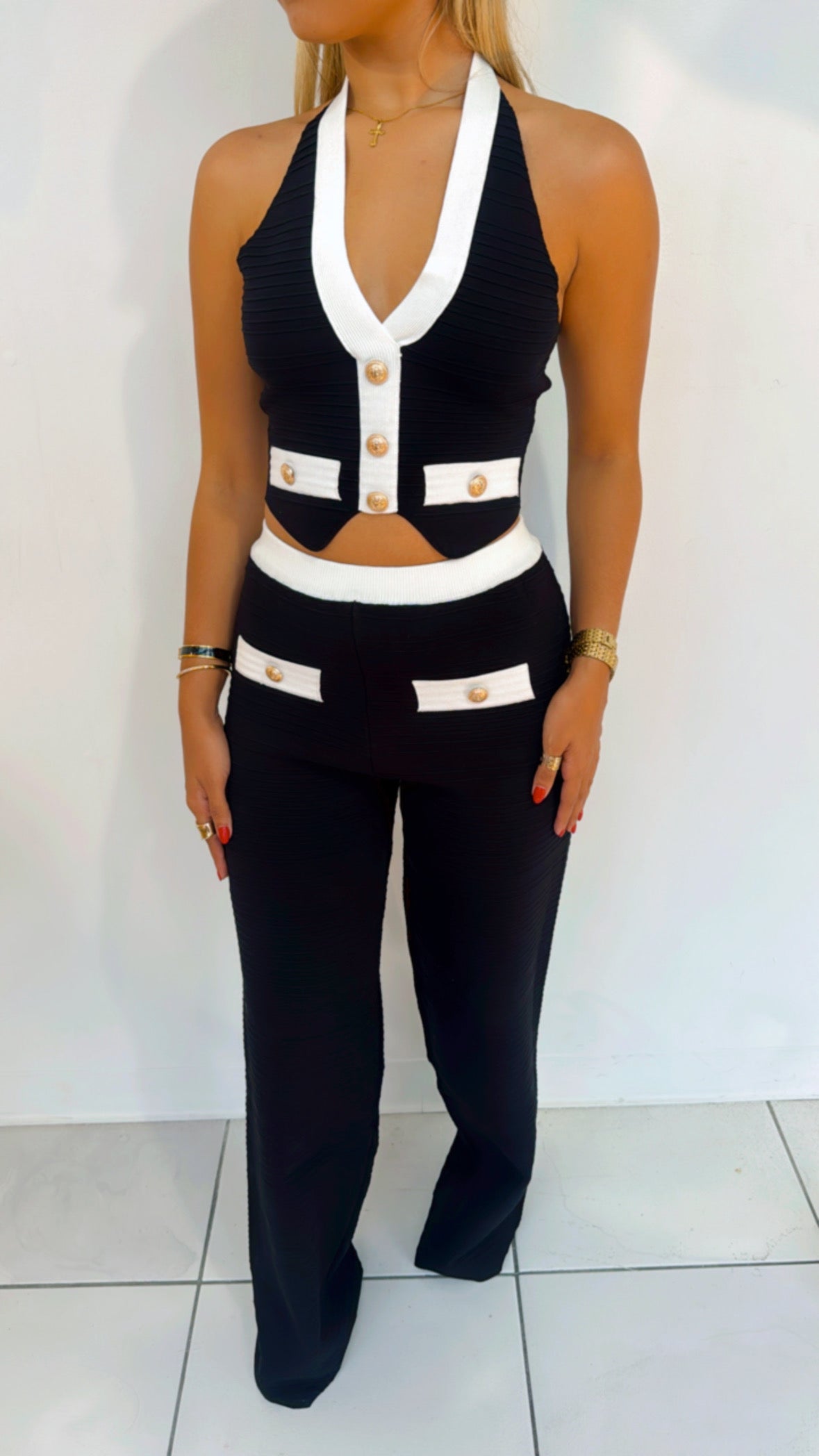 Capitana Black Sweater Set