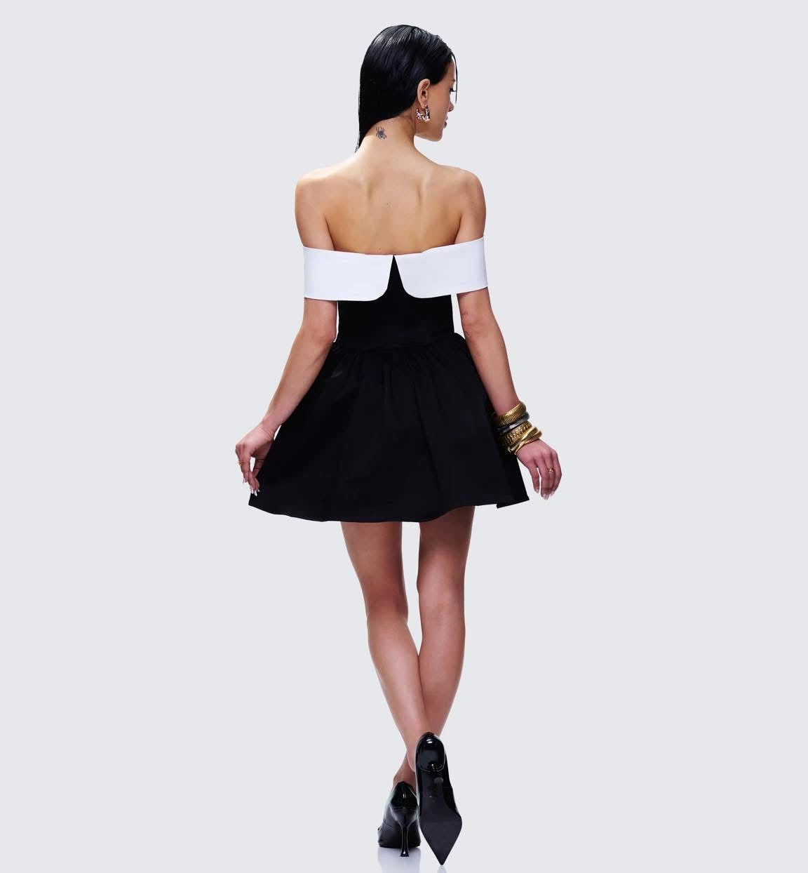 Off shoulder black dress