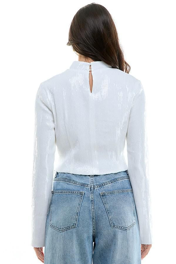Glitter White Top