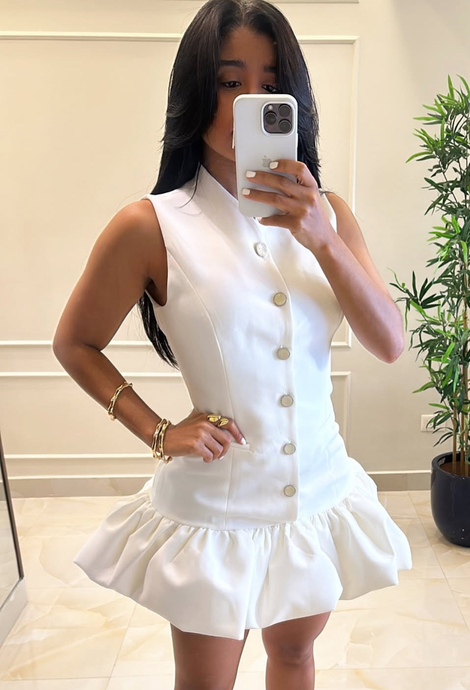 Isamar white dress