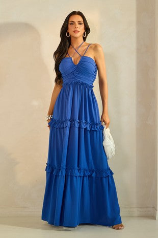 Navy maxi dress