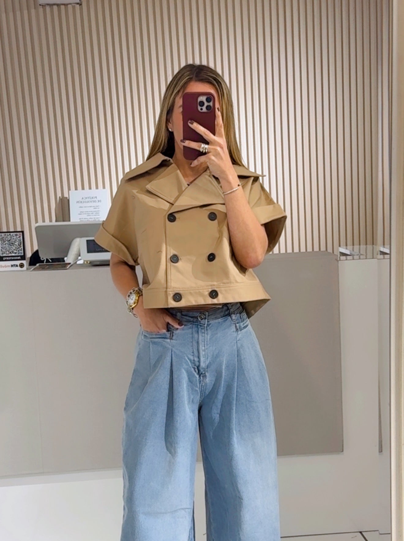 Cropped Trench Jacket