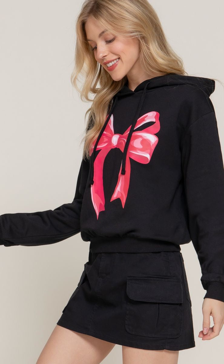 Red Bow Hoodie