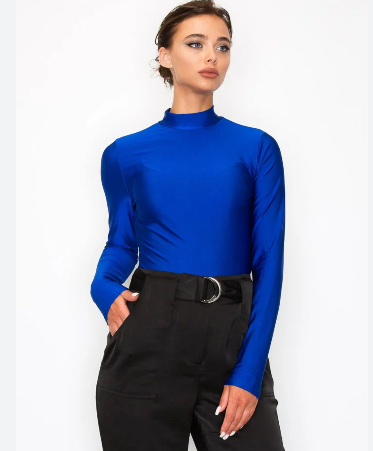 Mock neck bodysuit