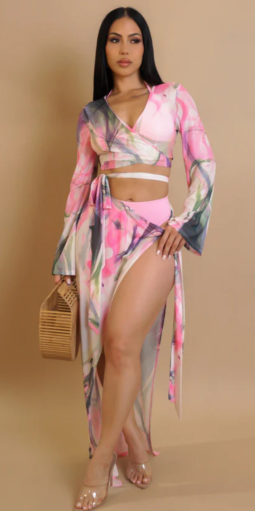 4 piece set cover and swuimsuit