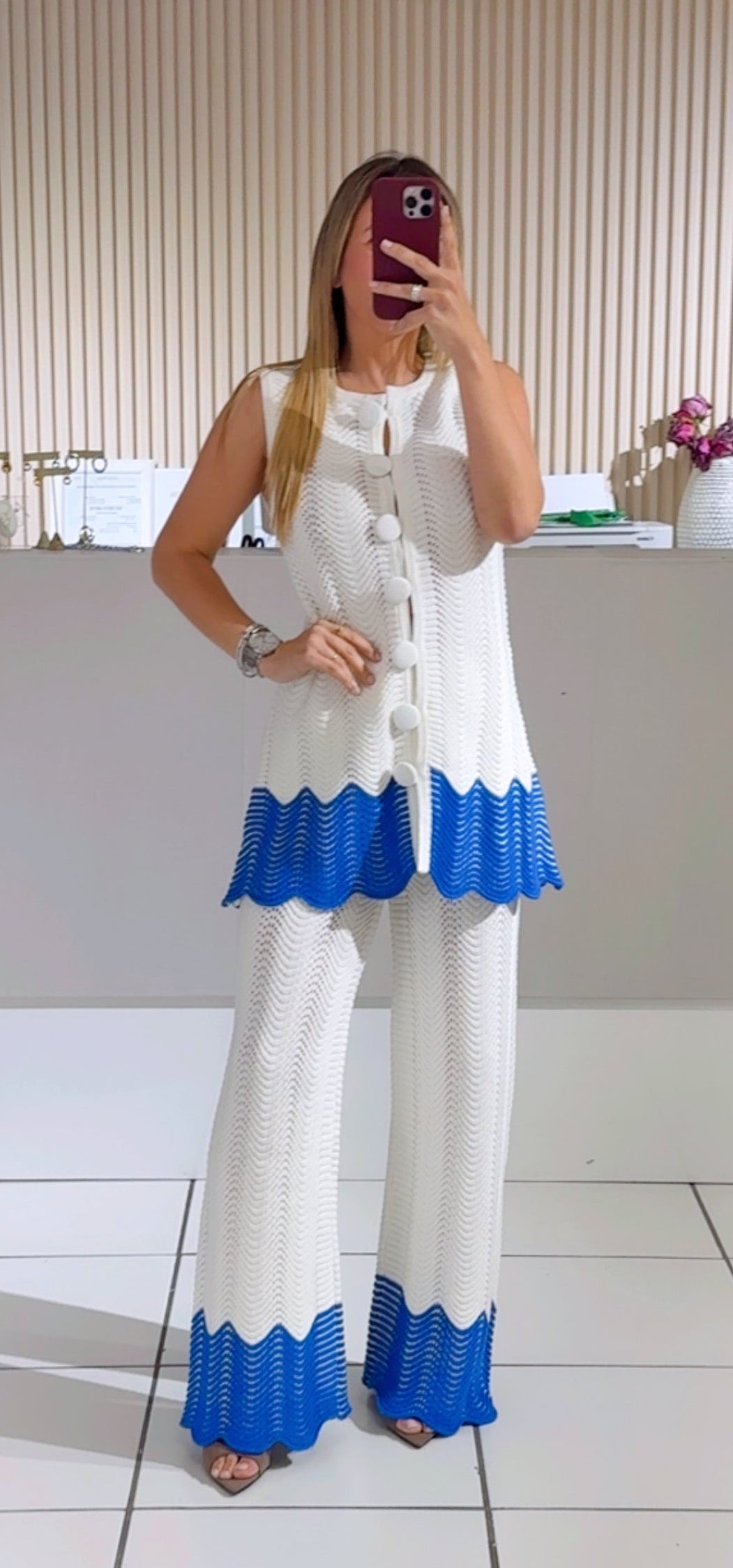 WAVEY BOTTOM SWEATER SET