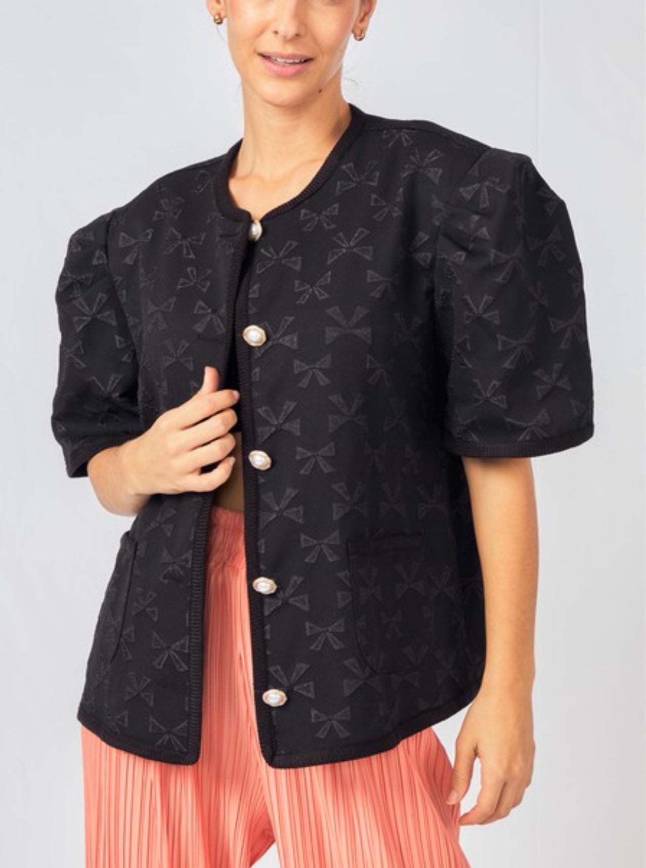 Ribbon puff top