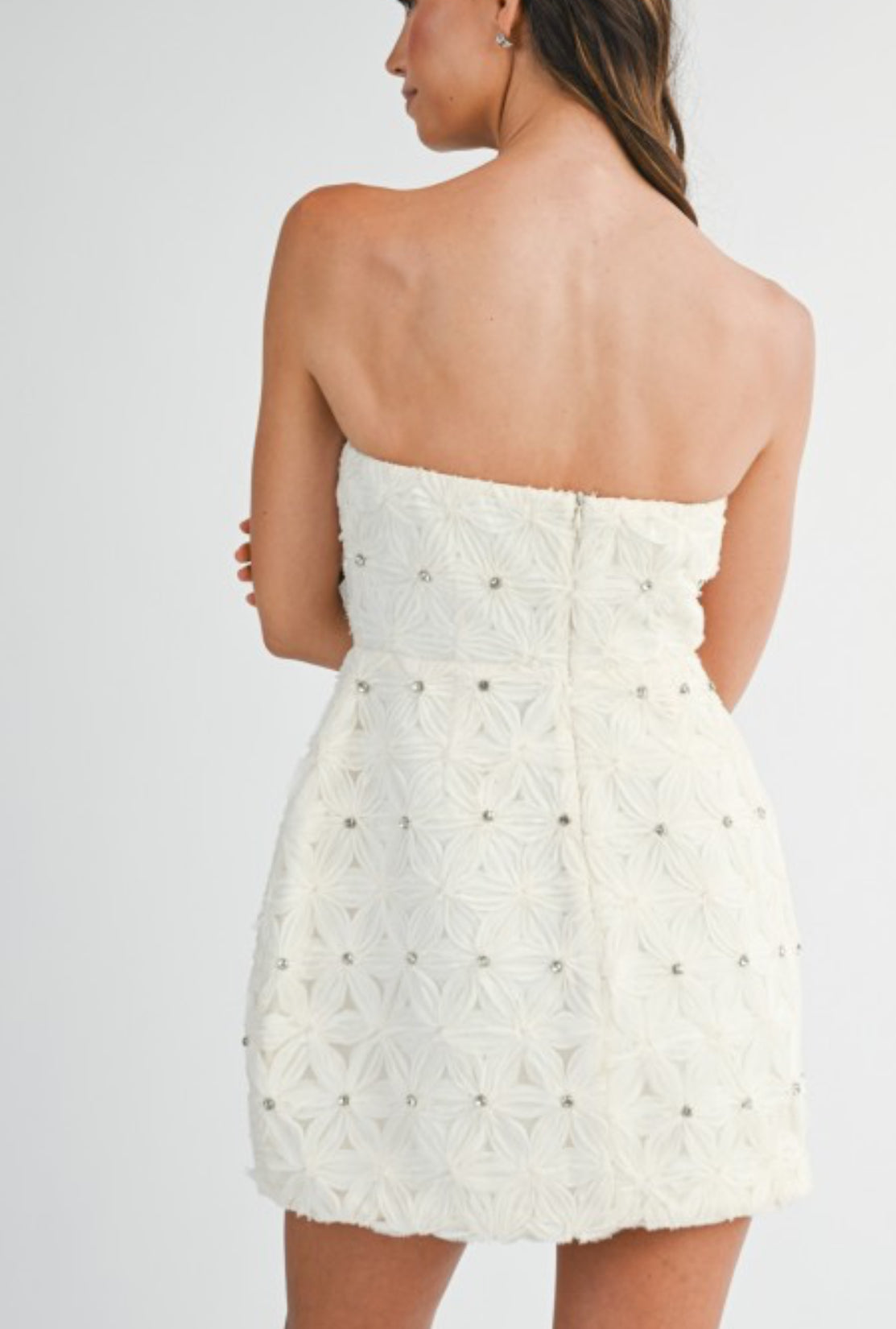 Textured white dress
