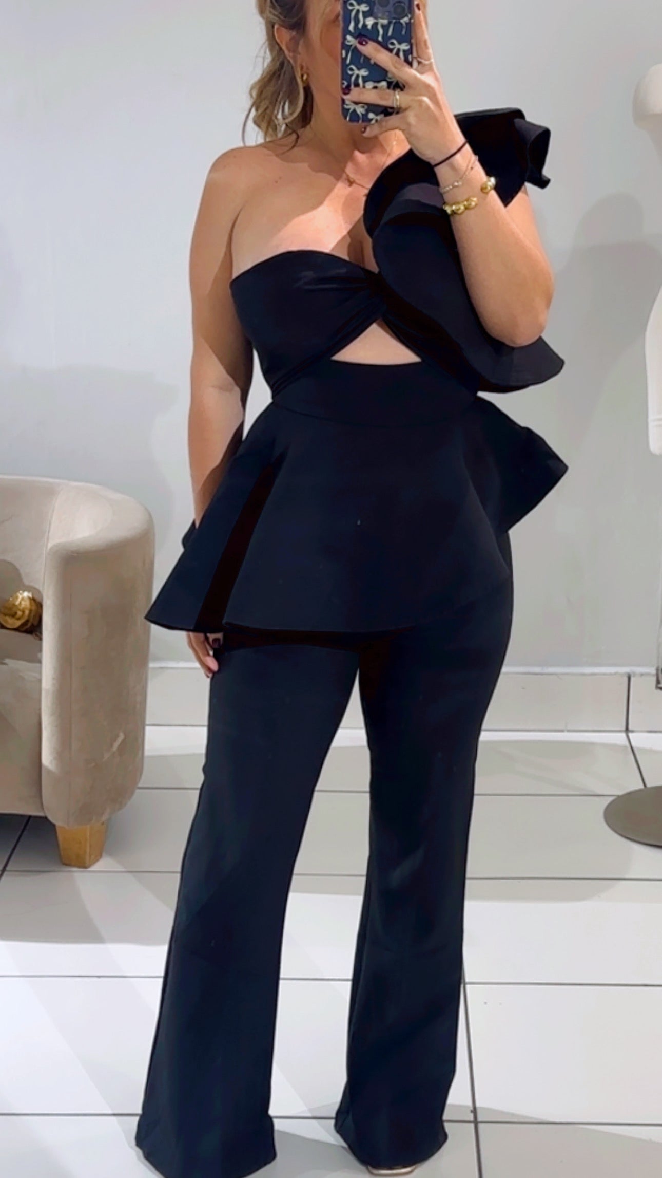 Apple black jumpsuit