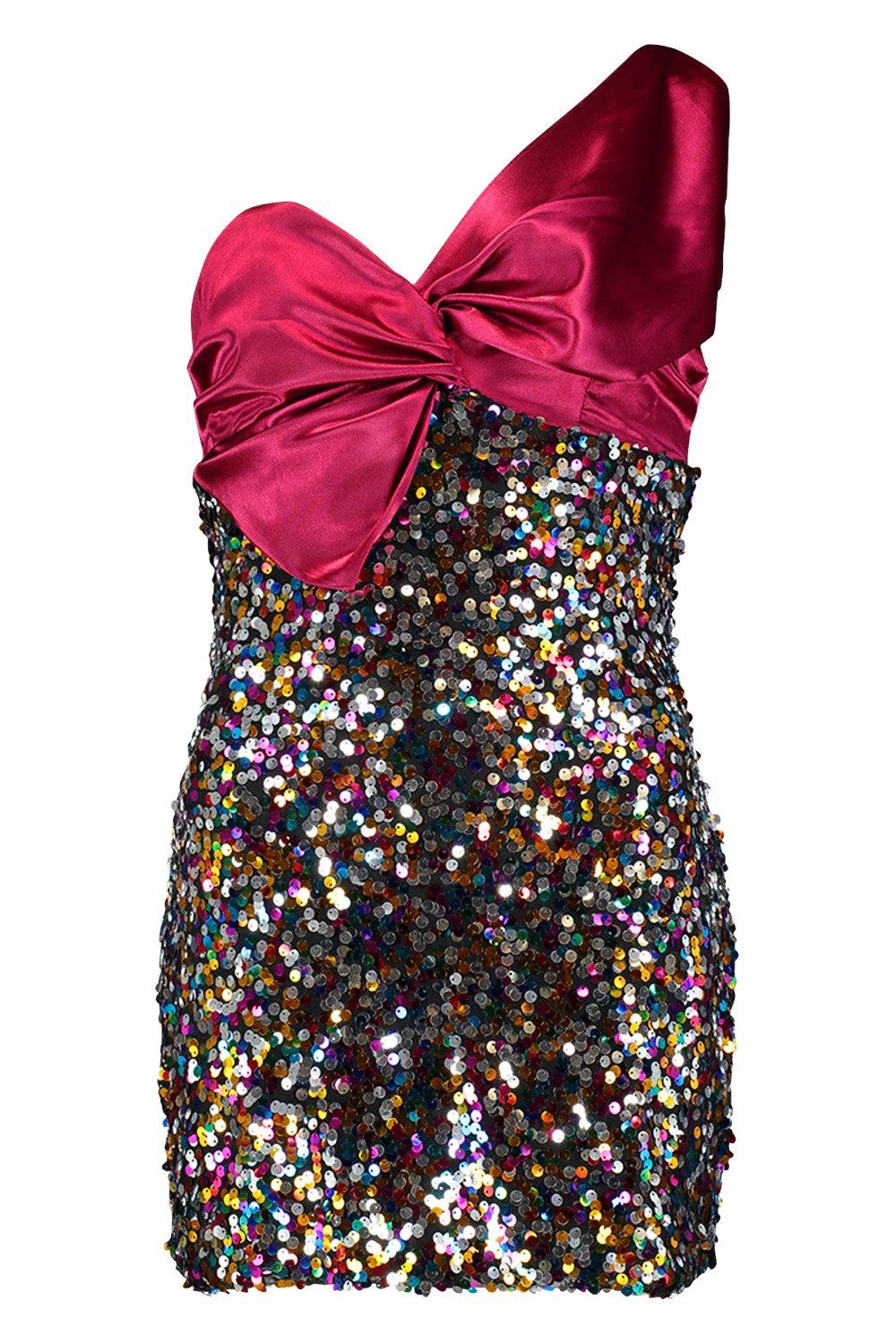 Glitter pink bow dress