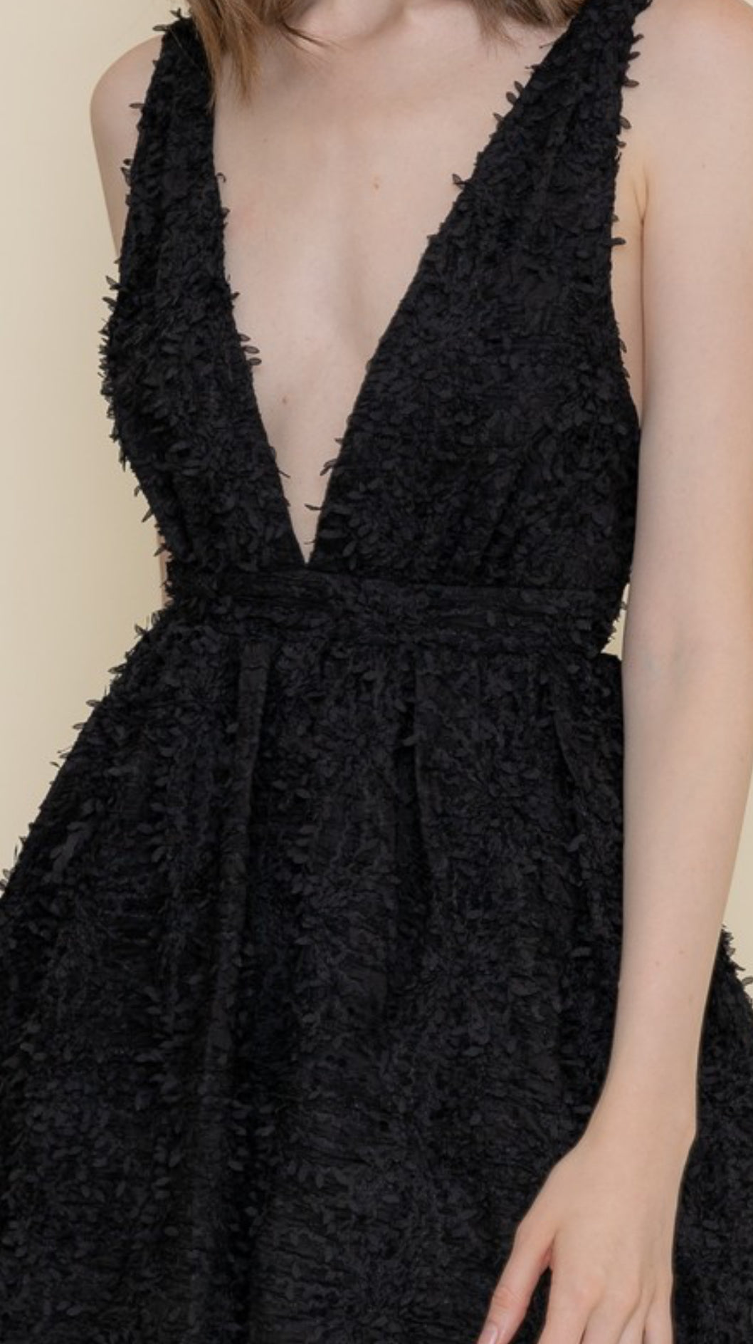 Textured black dress