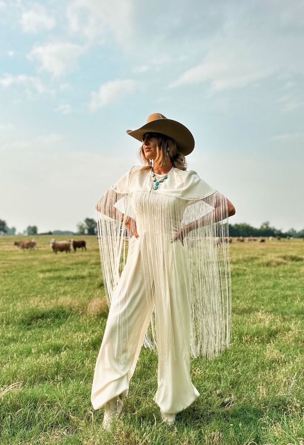 Fringe set jumpsuit