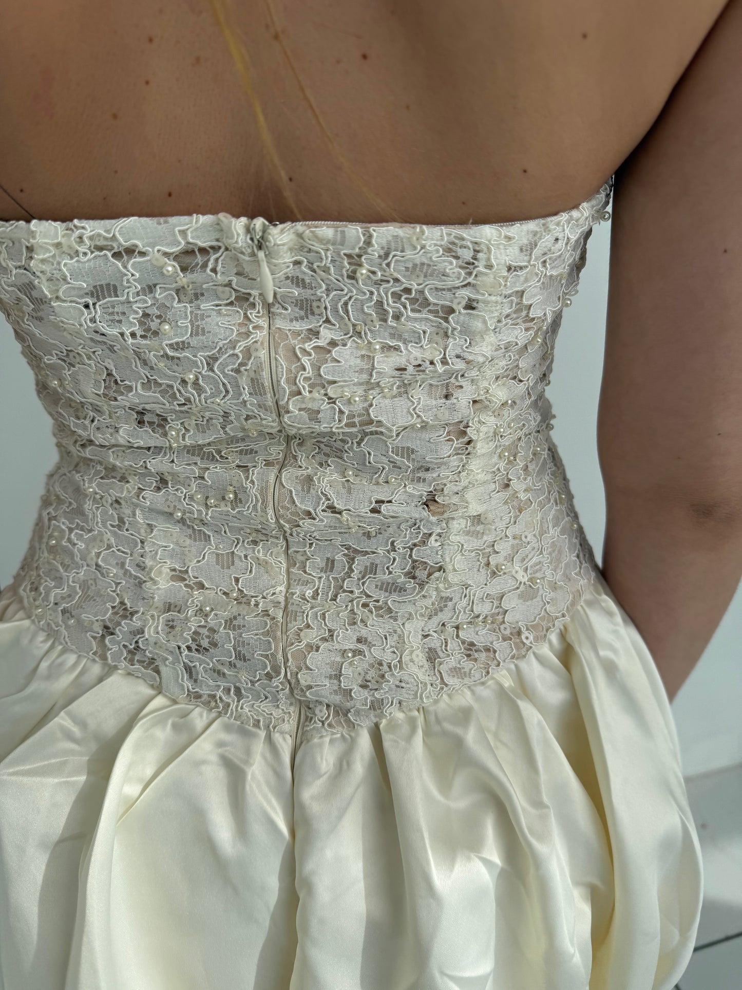 Cream lace dress