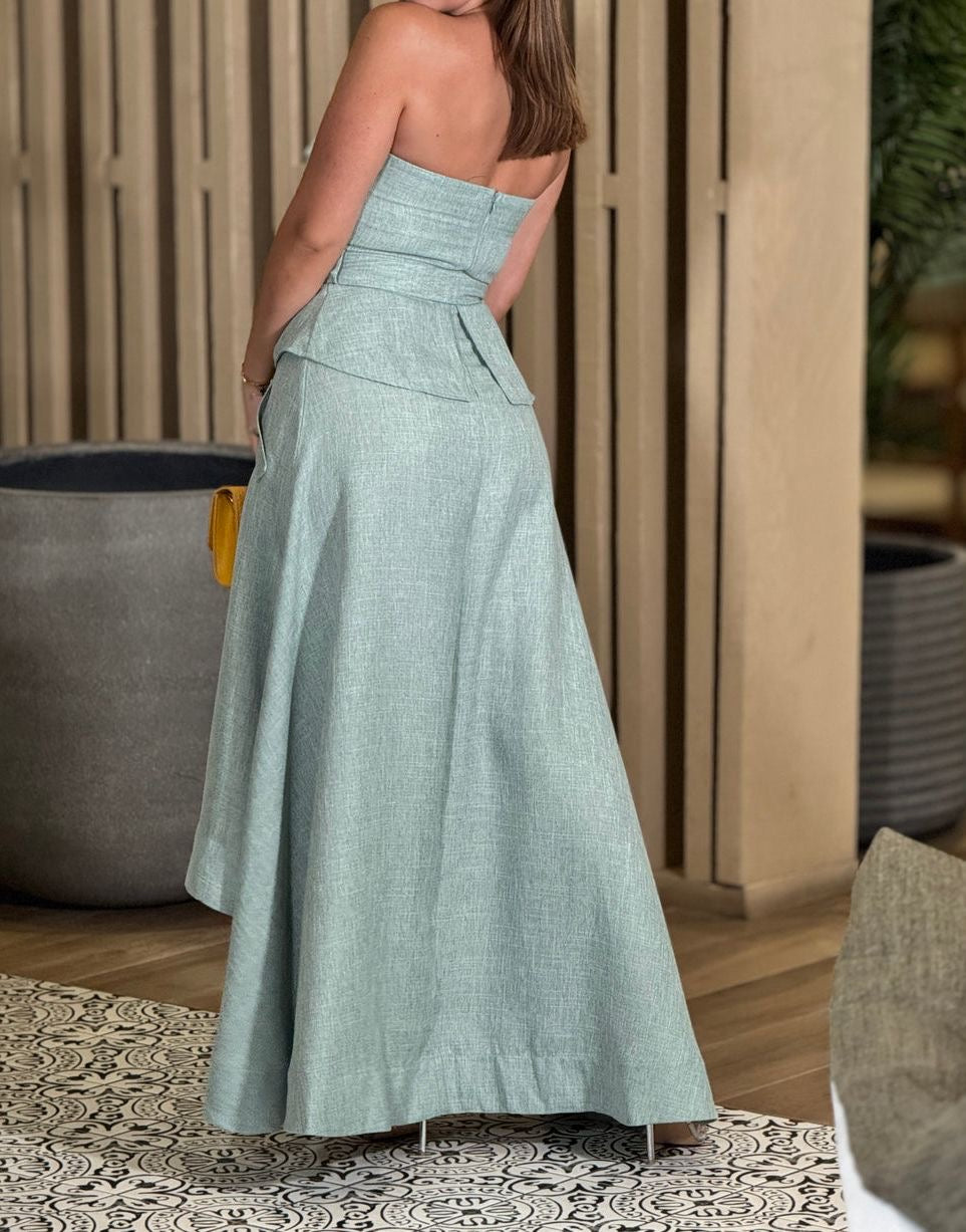 Sage midi dress