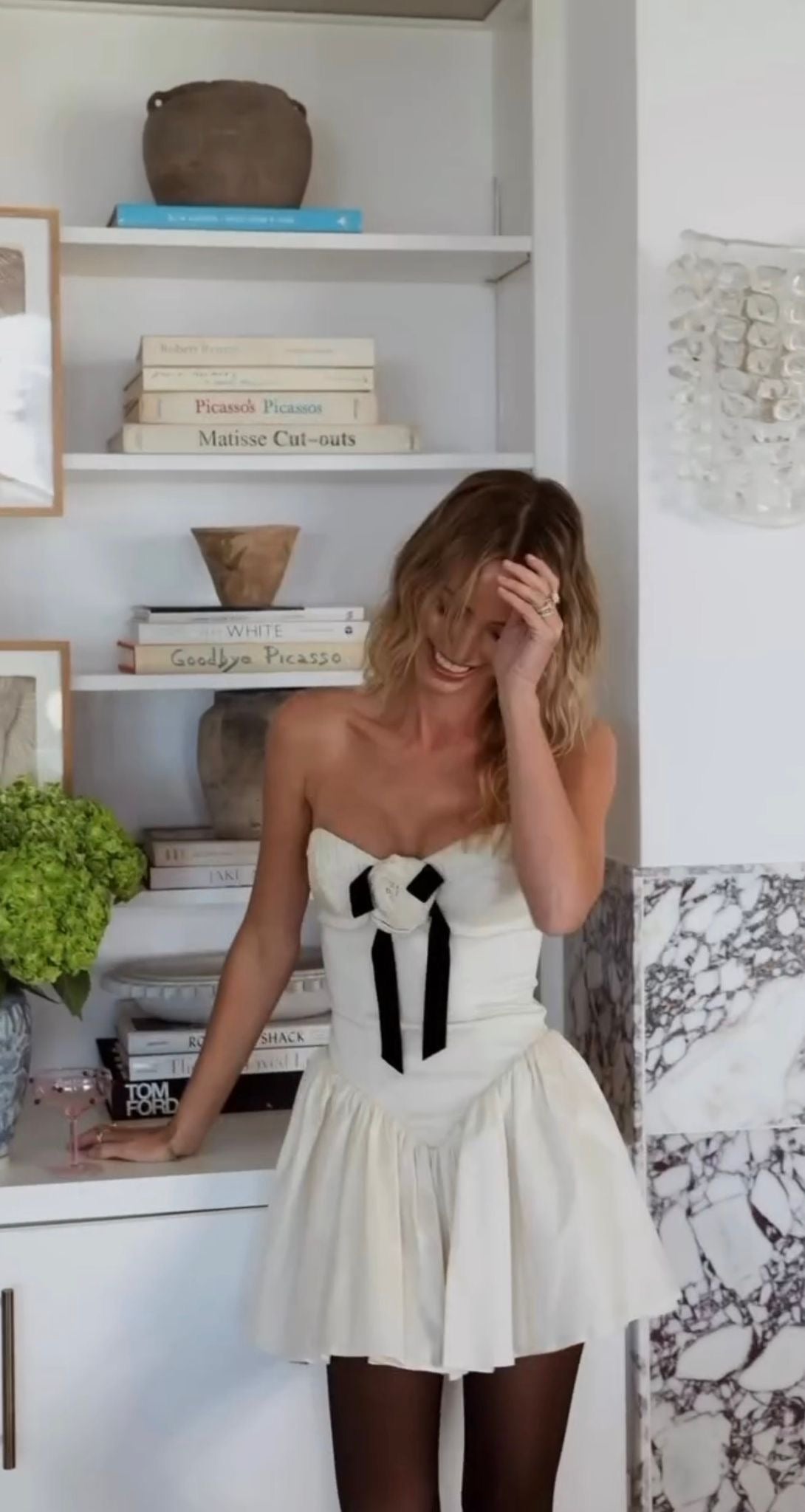 Minimal White Flared Dress