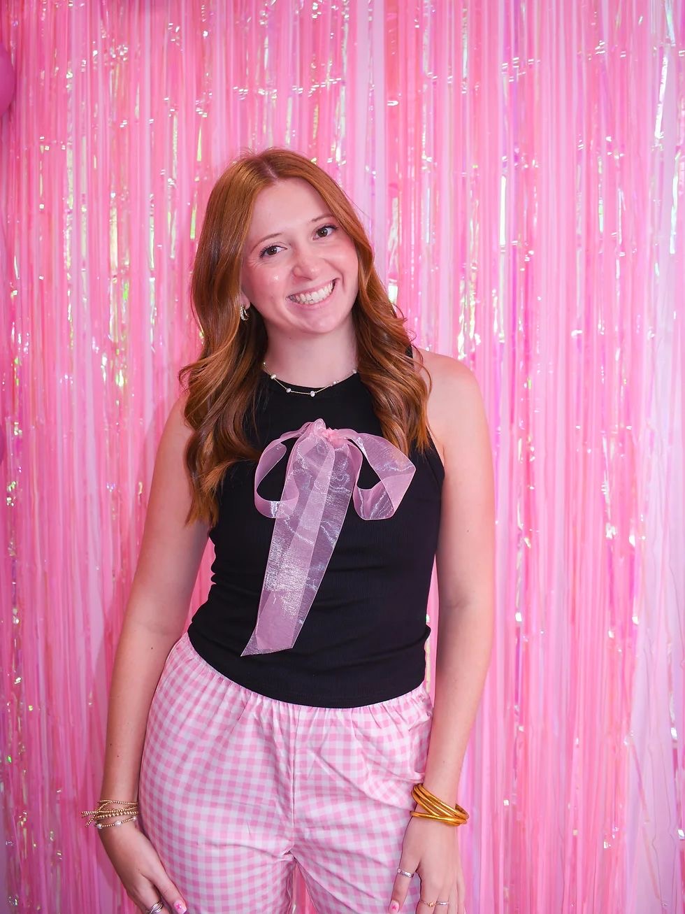 Pink Bow Tank Top