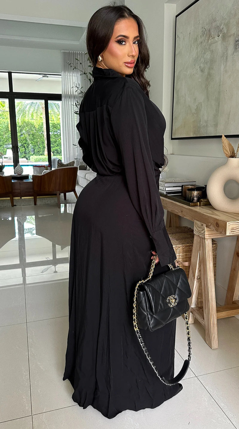 Catching black dress