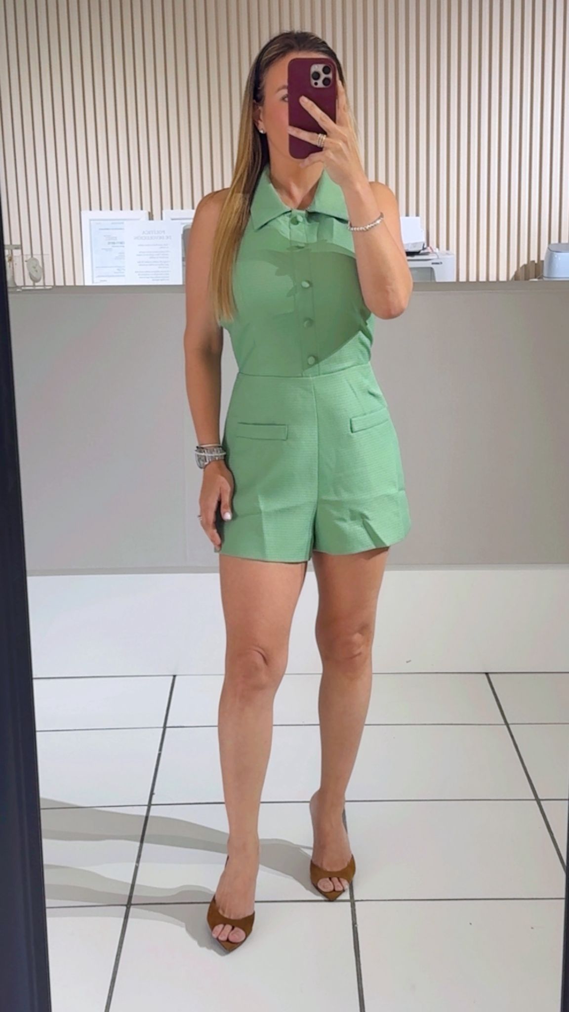 Collar Halter Open Back Romper