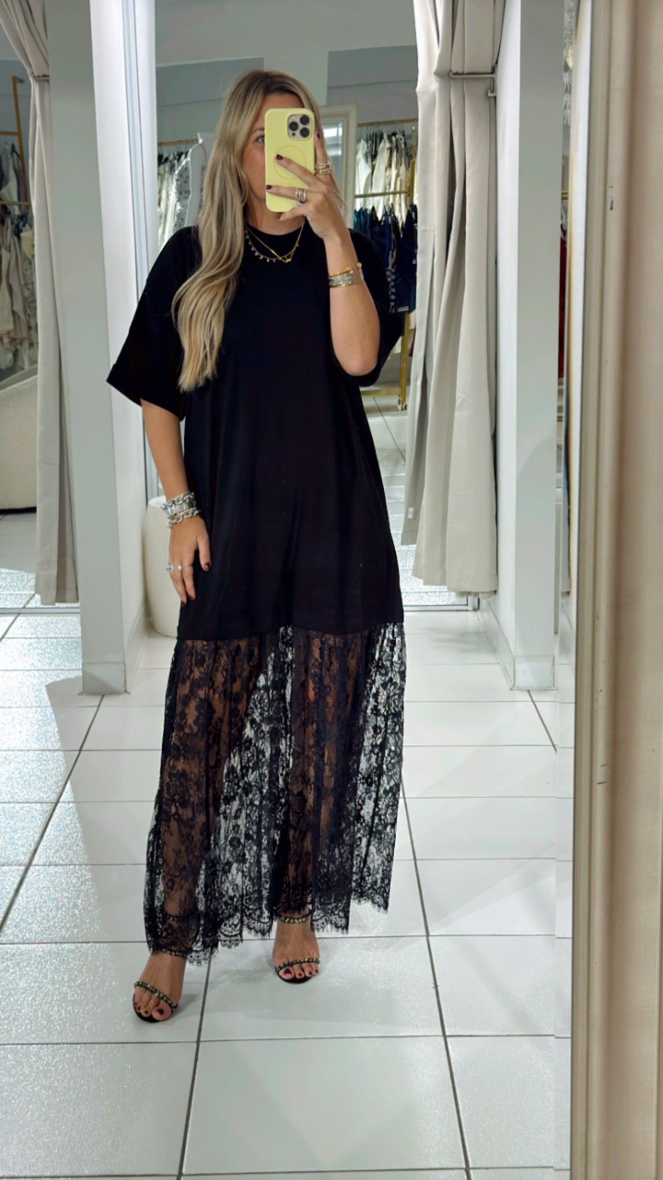 Tshirt lace dress