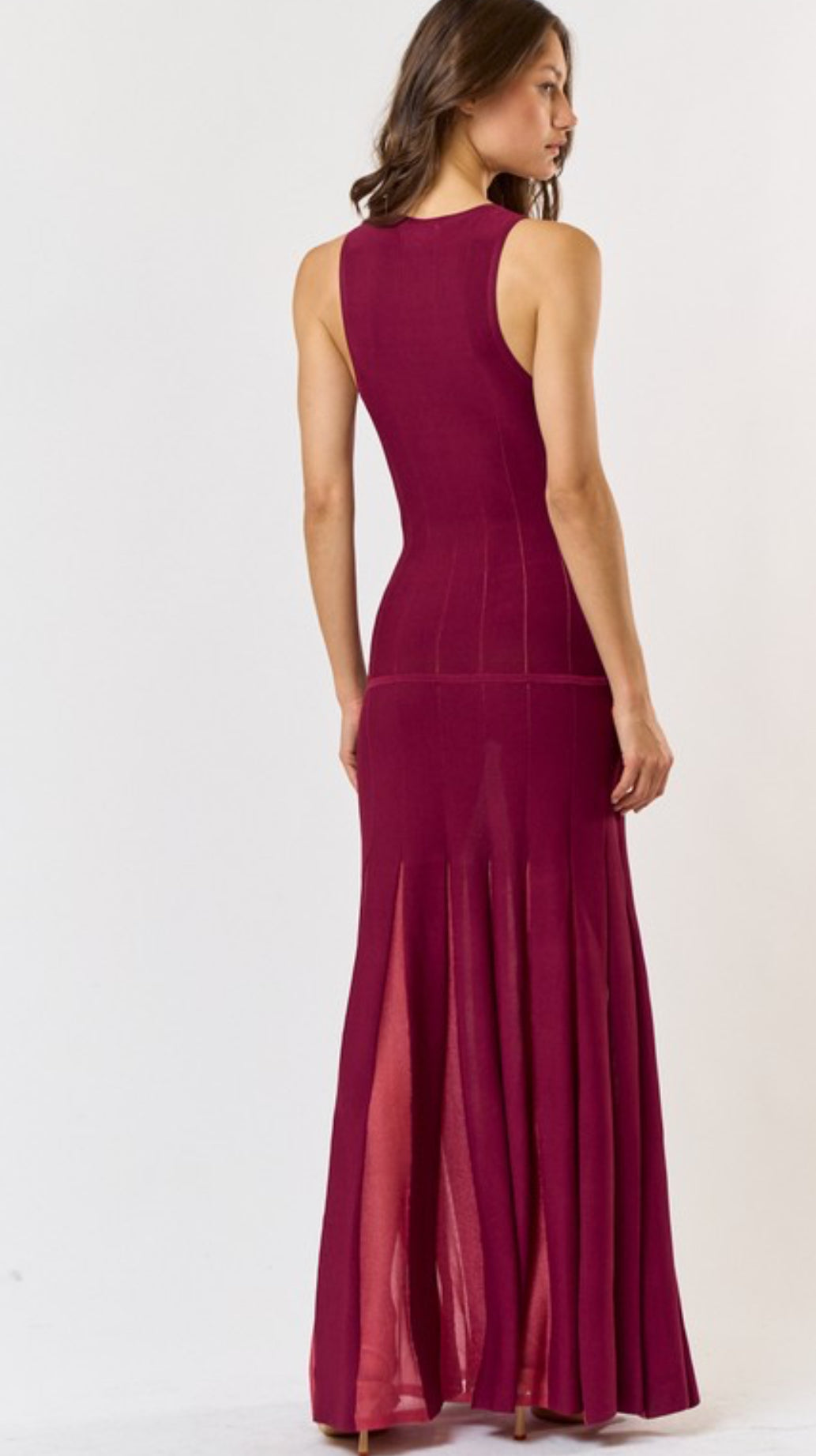 Leimir burgundy dress