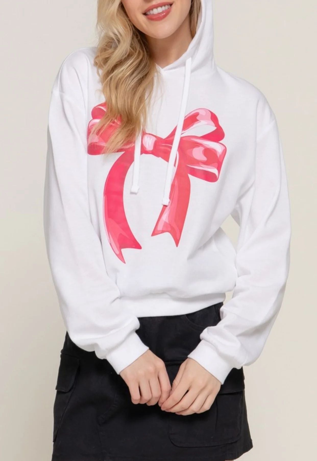 Red Bow Hoodie