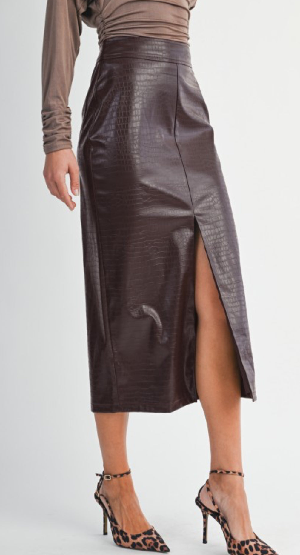 Repti leather skirt