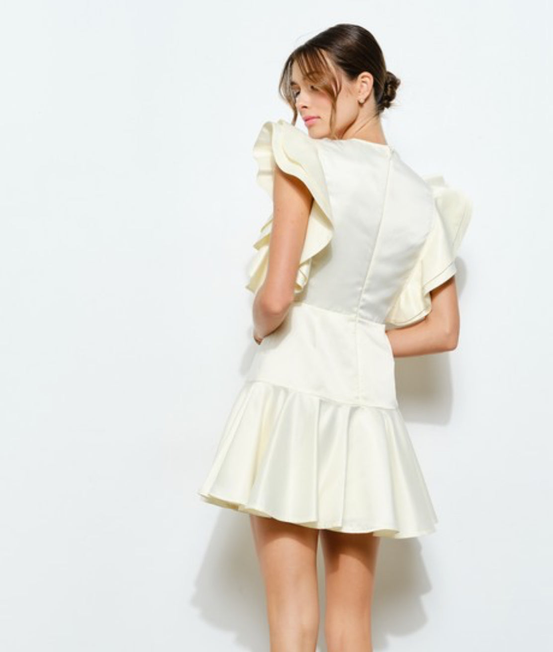 Cream satin dress