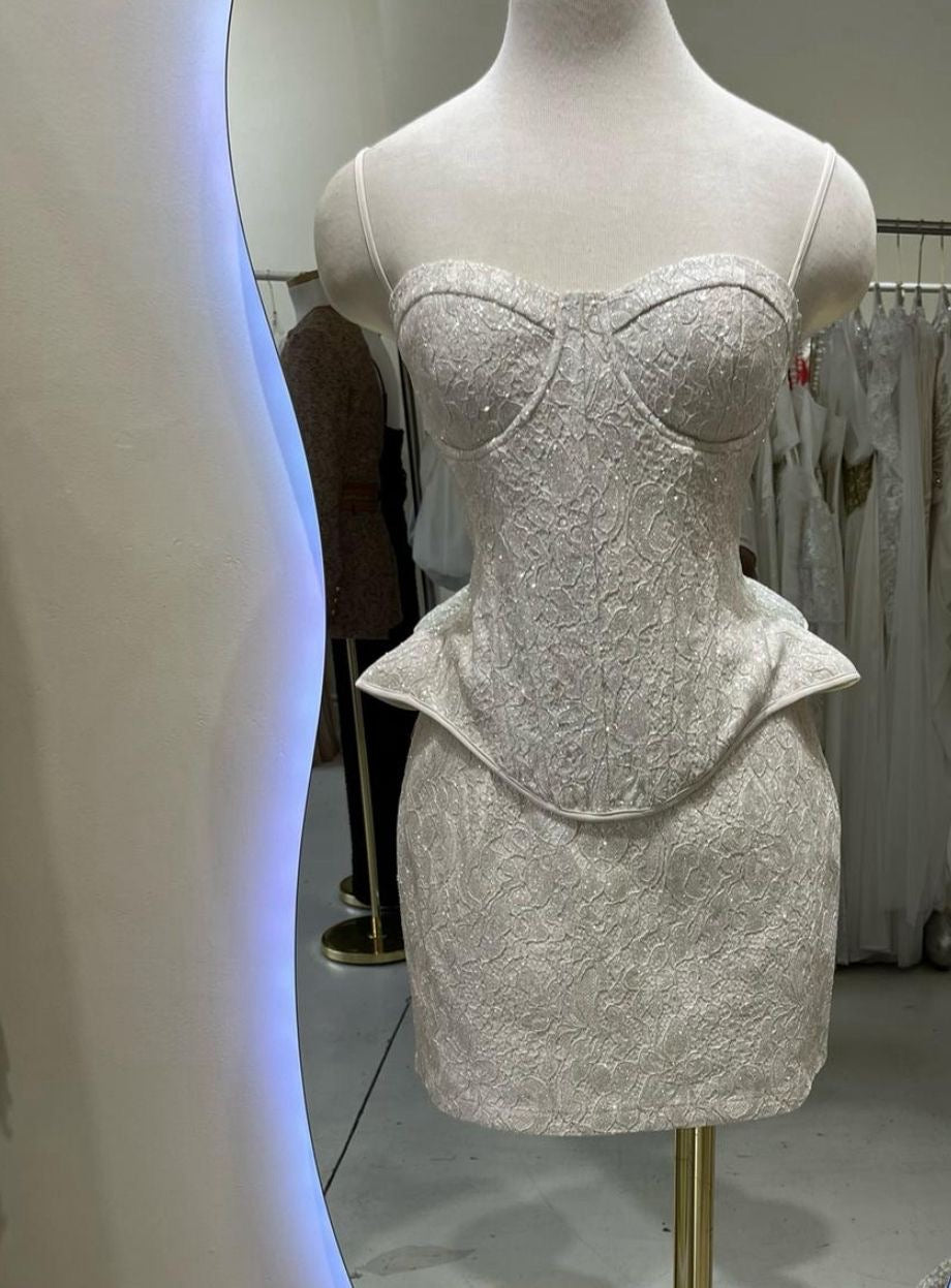 Pau white corset set