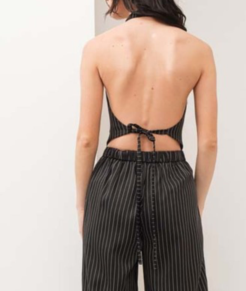 Backless stripe white set