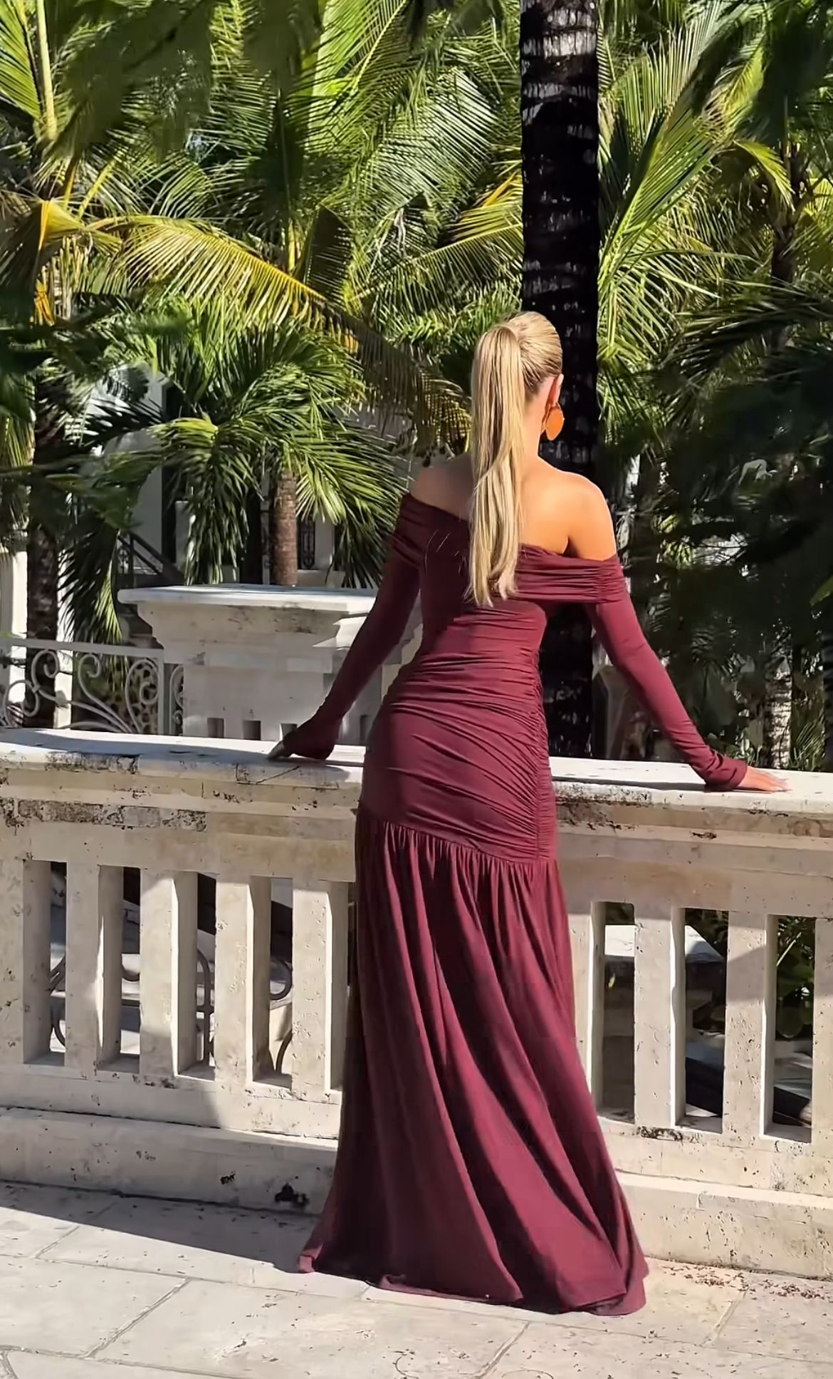 Serena maroon dress