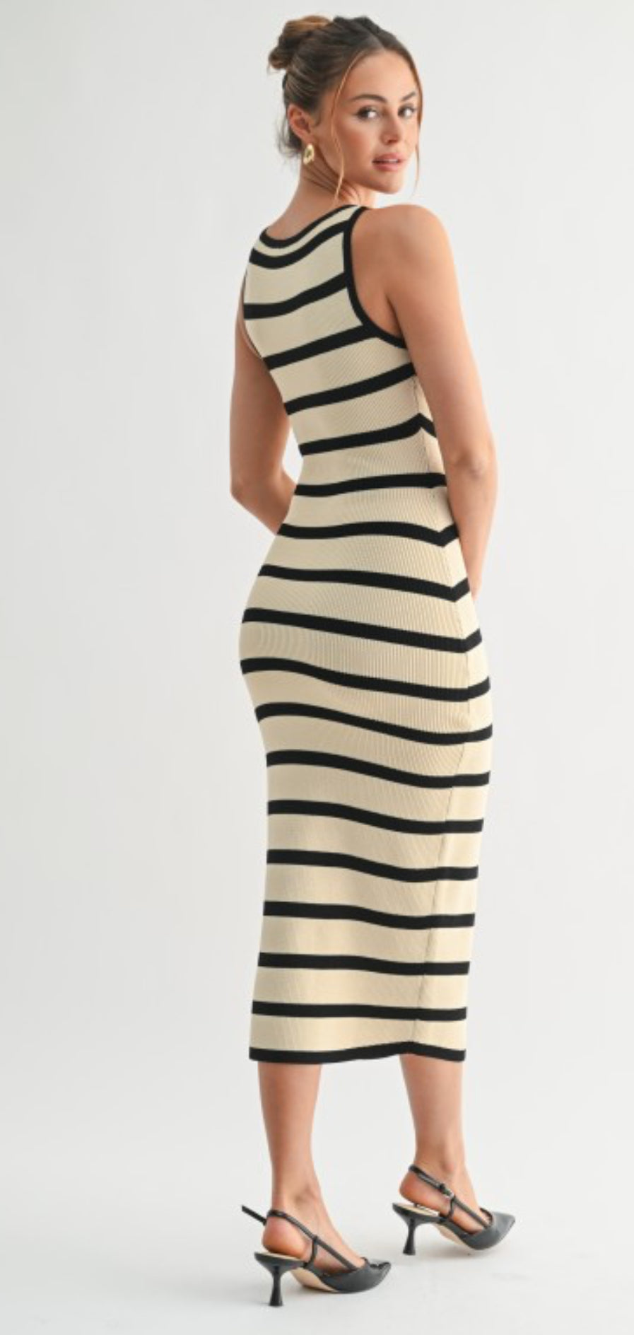 Stripe midi dress
