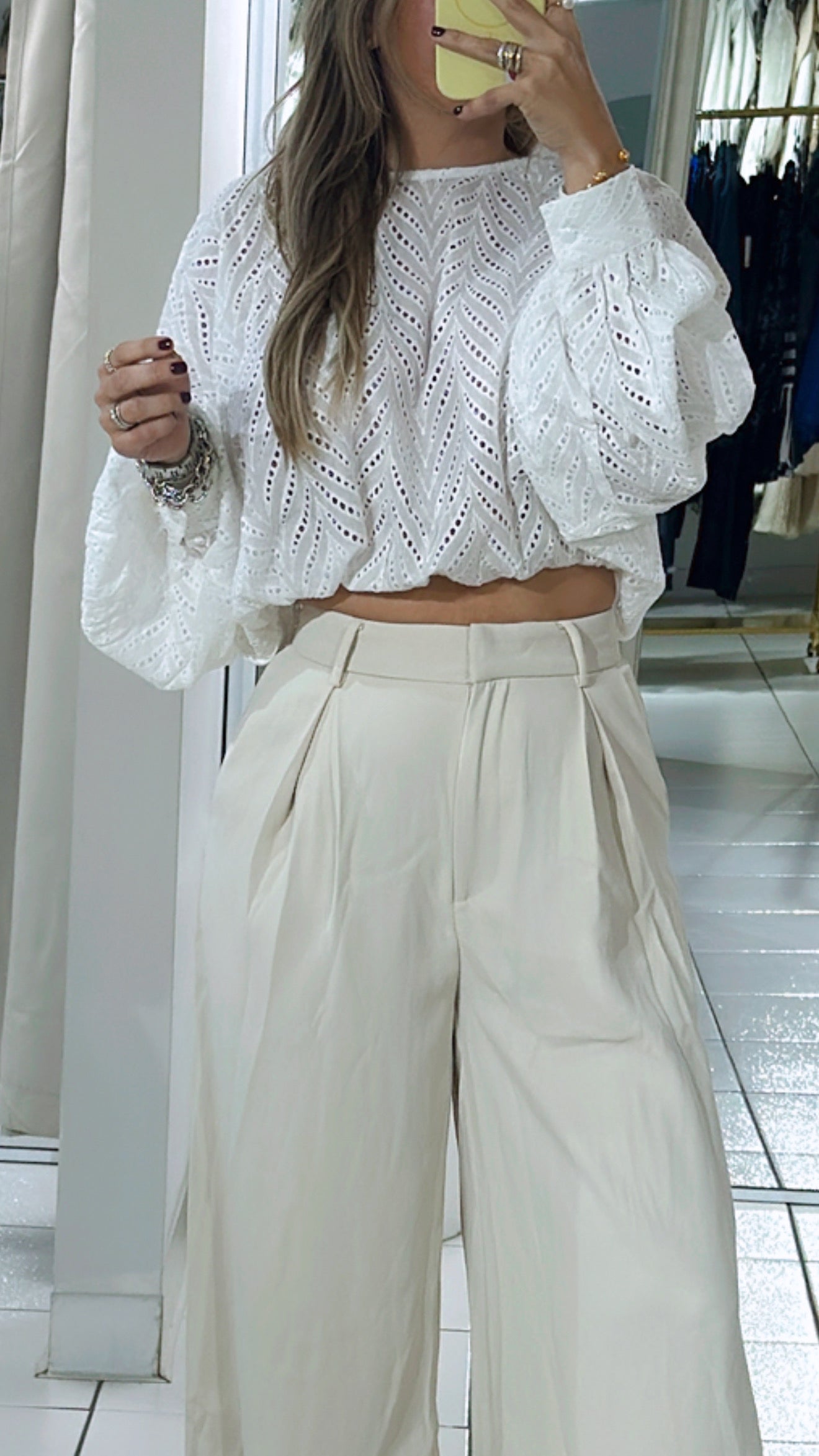 White lace top
