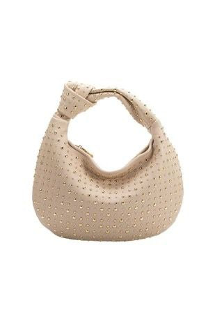 Nude Glitter Hand Bag