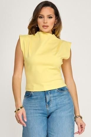 Yellow Sleeveless Top
