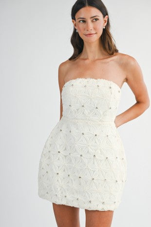 Textured white dress