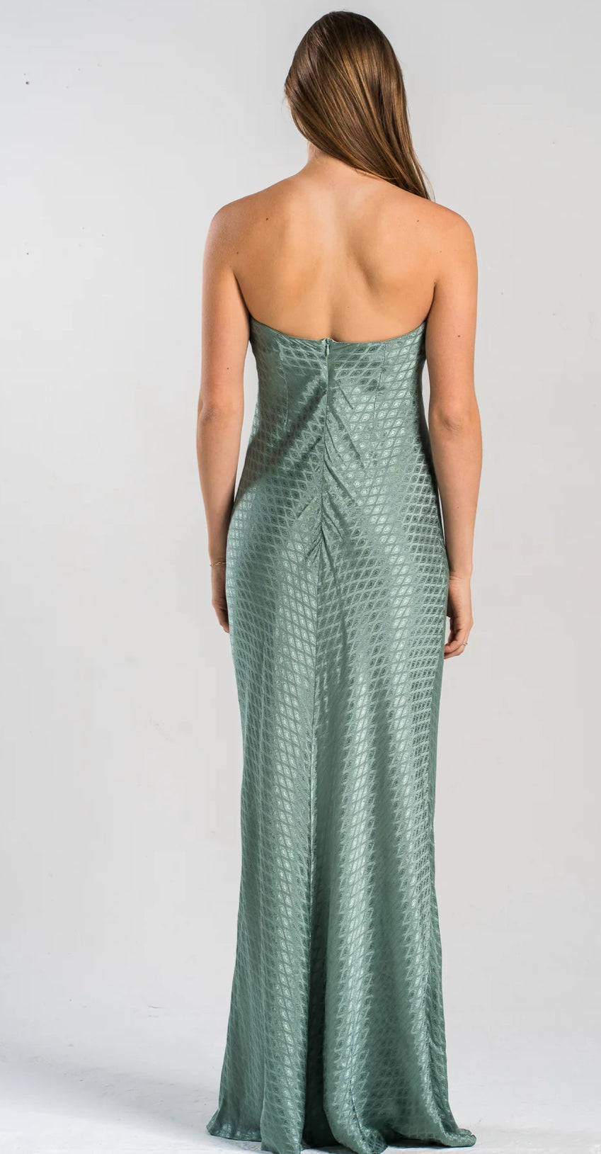 Satin Sage straight dress