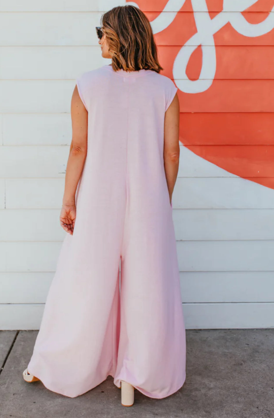 Take chance blush jumpsuit