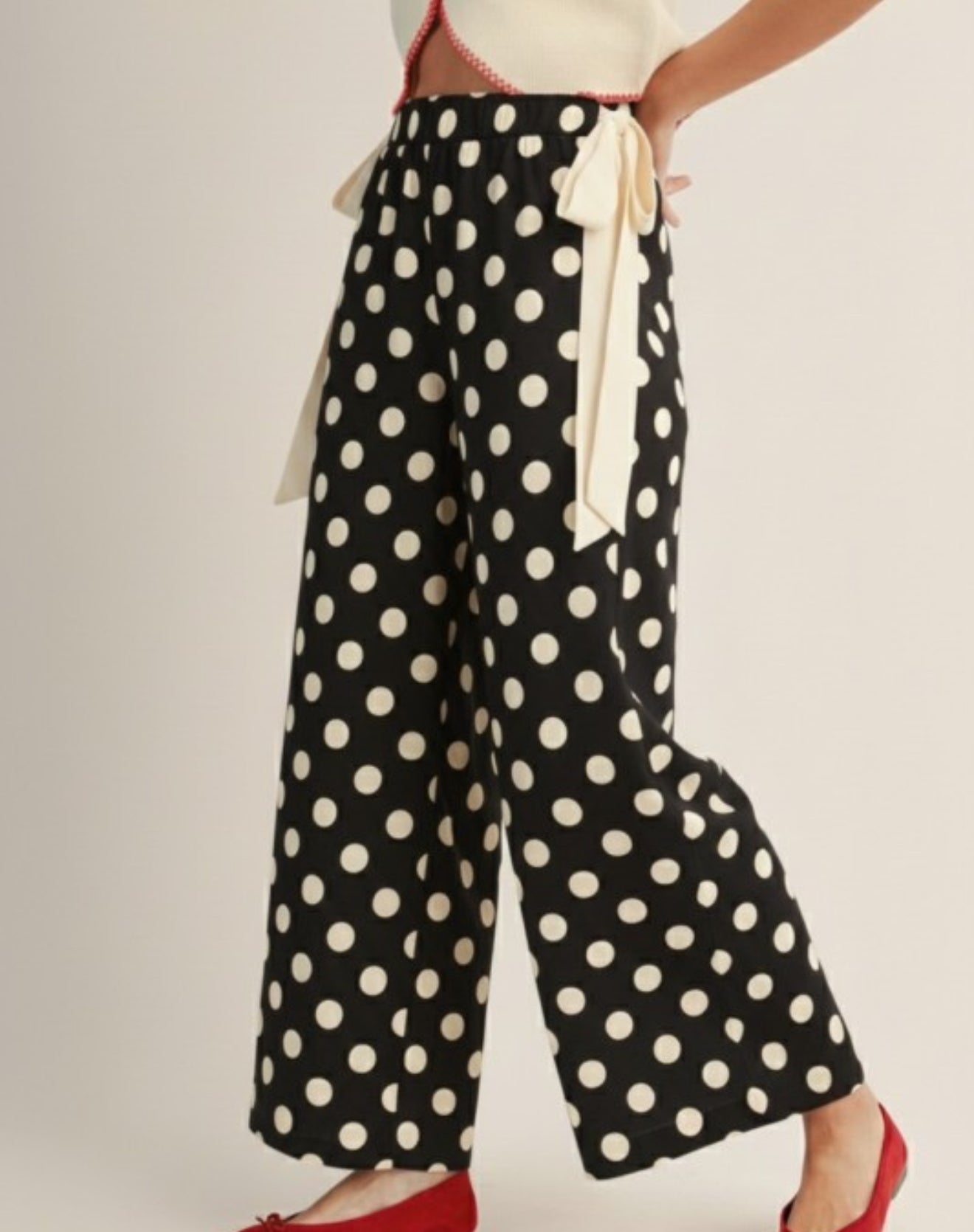 Polka Dot Black Pants