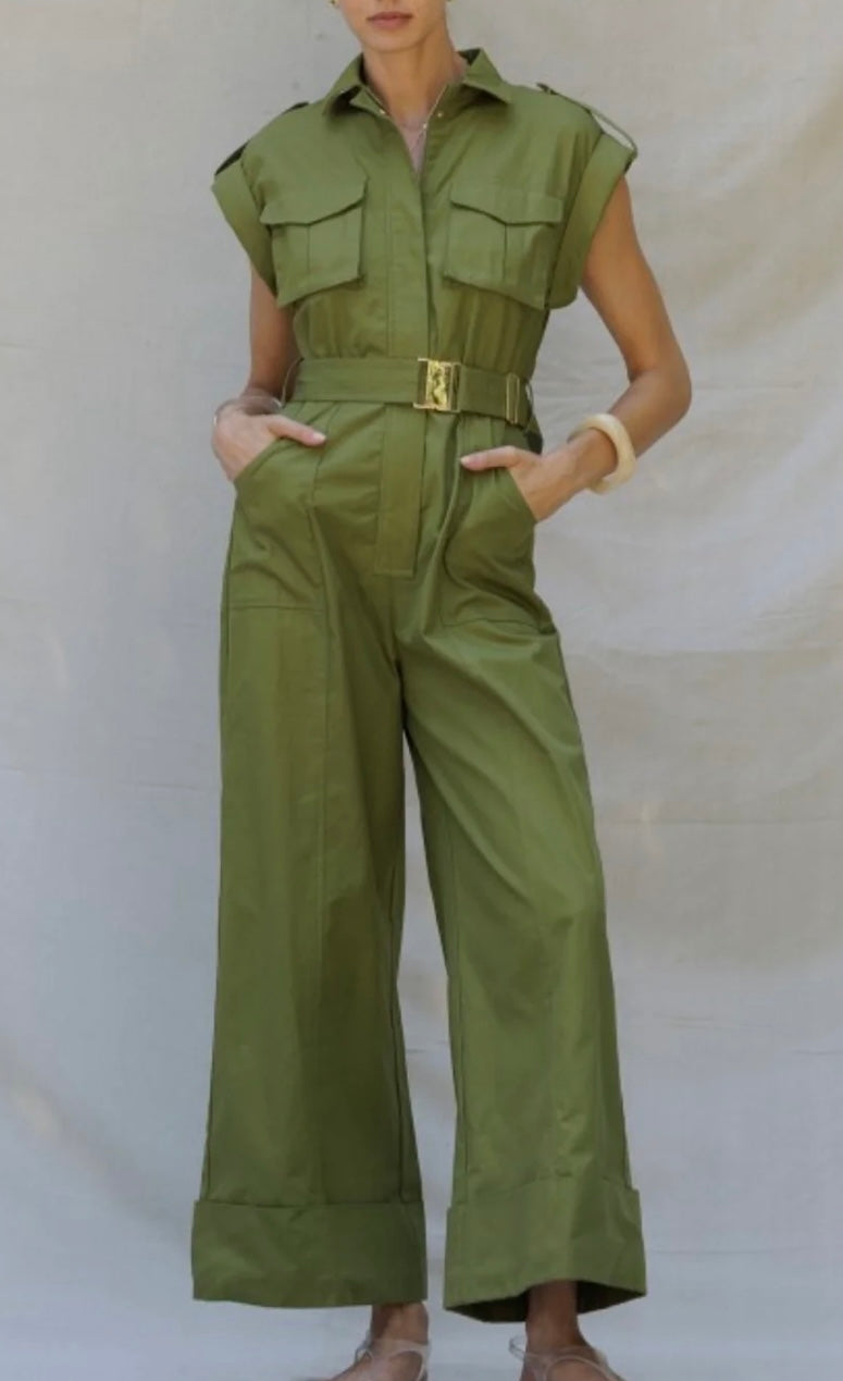 Army green jumpsuit