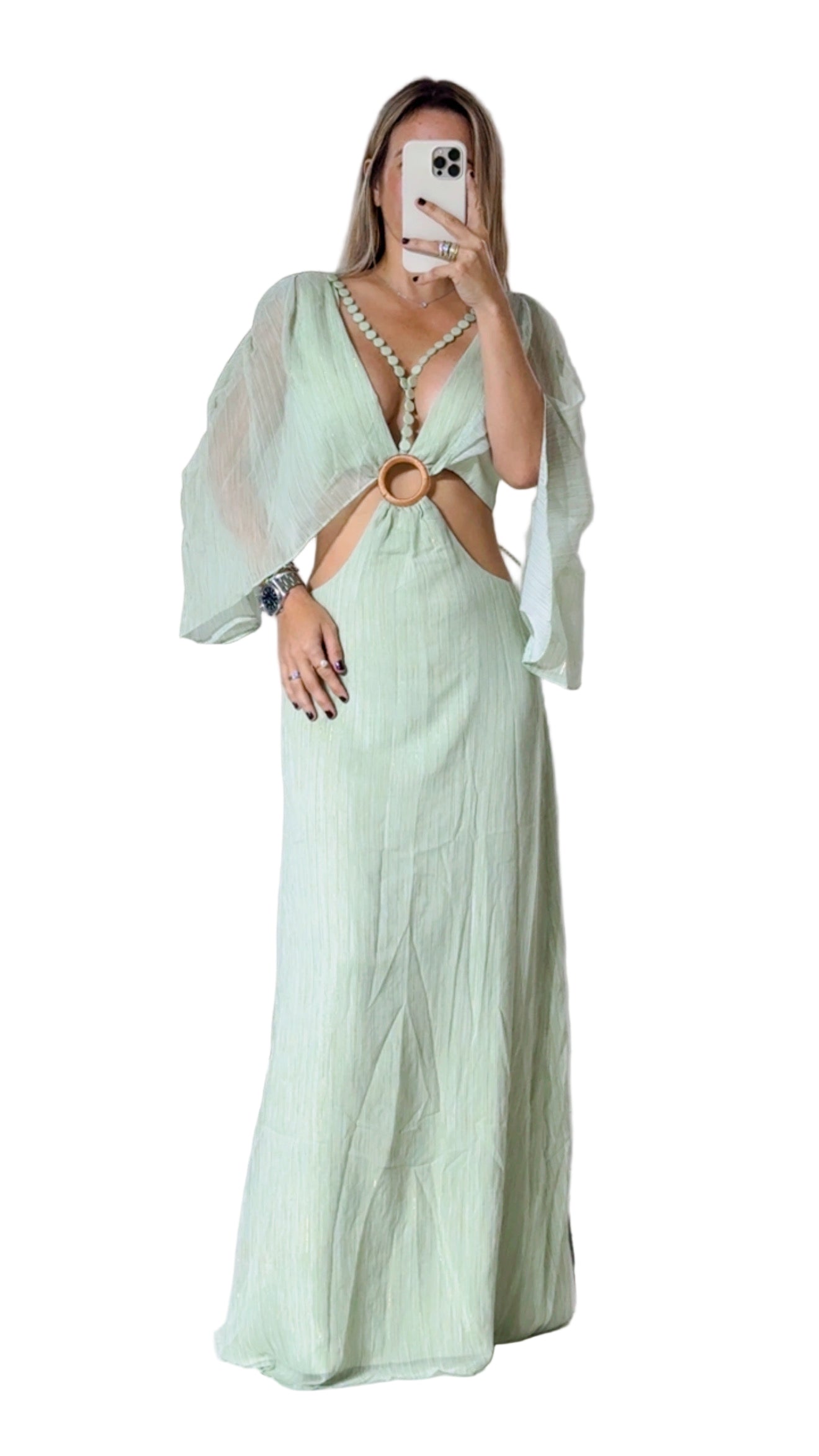 Meatllic beaden dress