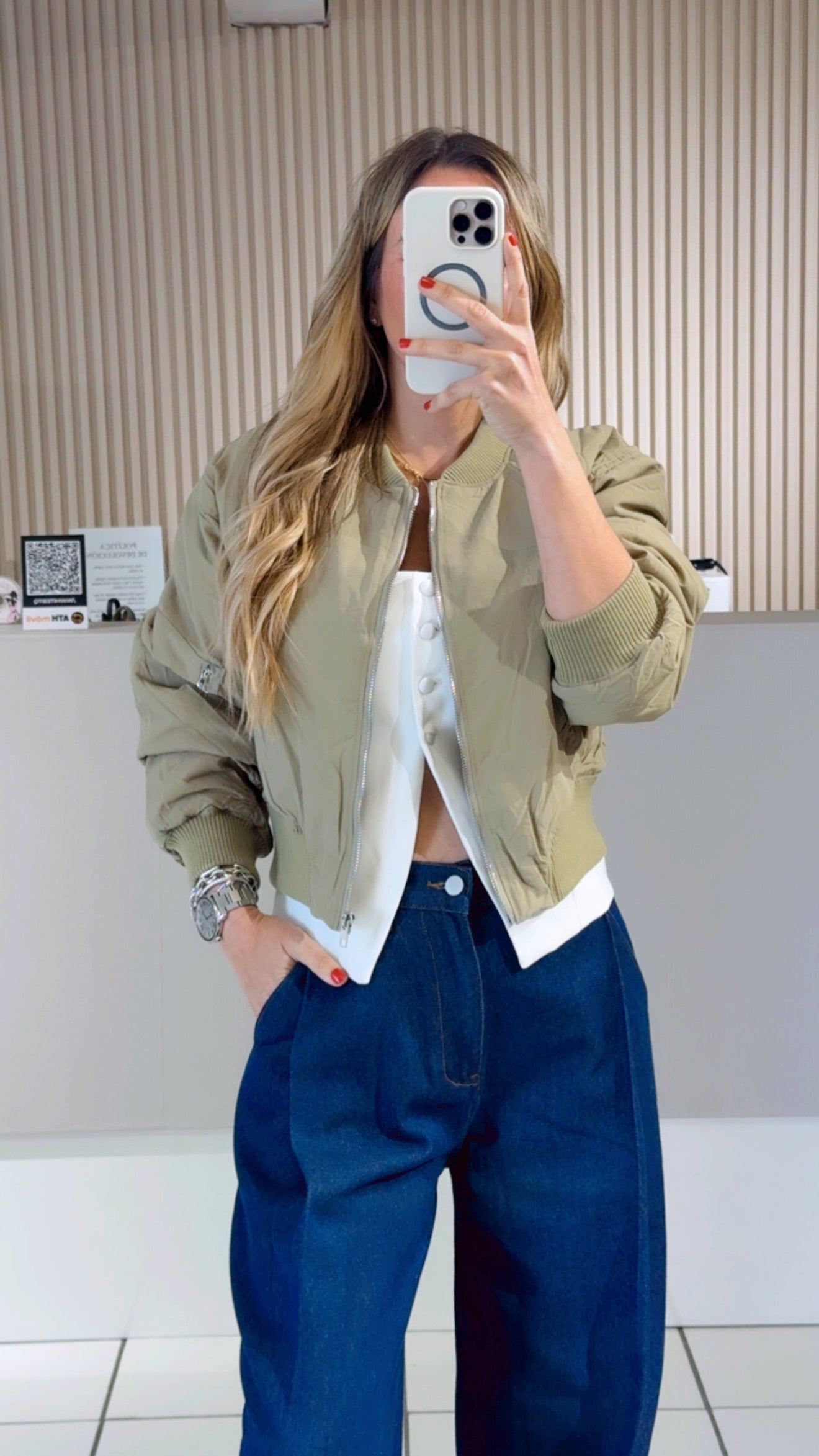 Olive bubble jacket